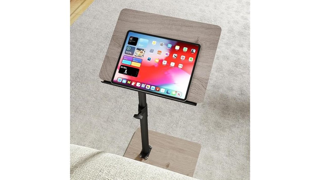 gray sofa armrest tray