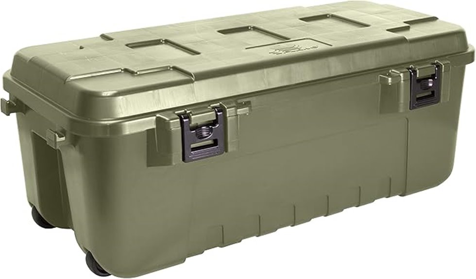 green large storage trunk