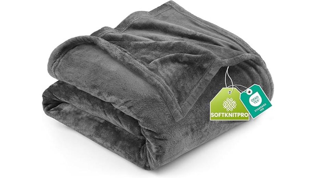 grey fleece queen blanket