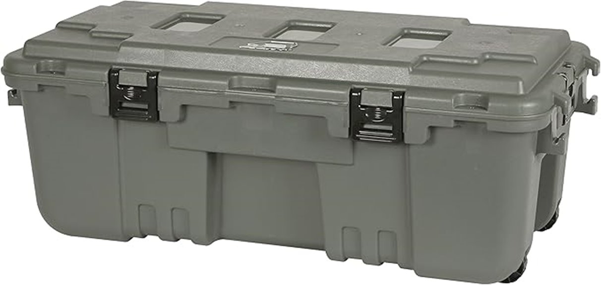 hunter green storage trunk