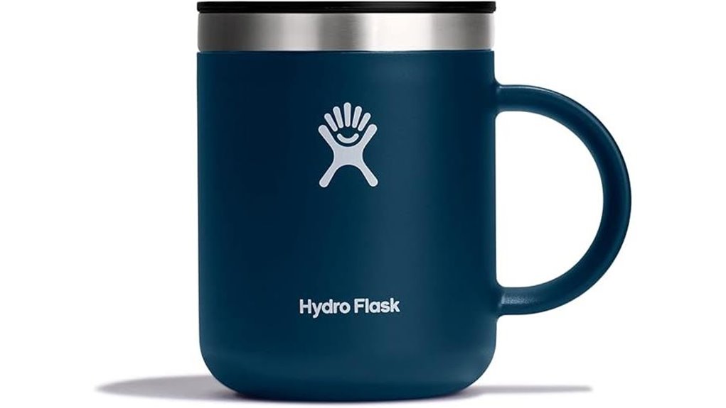 indigo blue insulated coffee mug