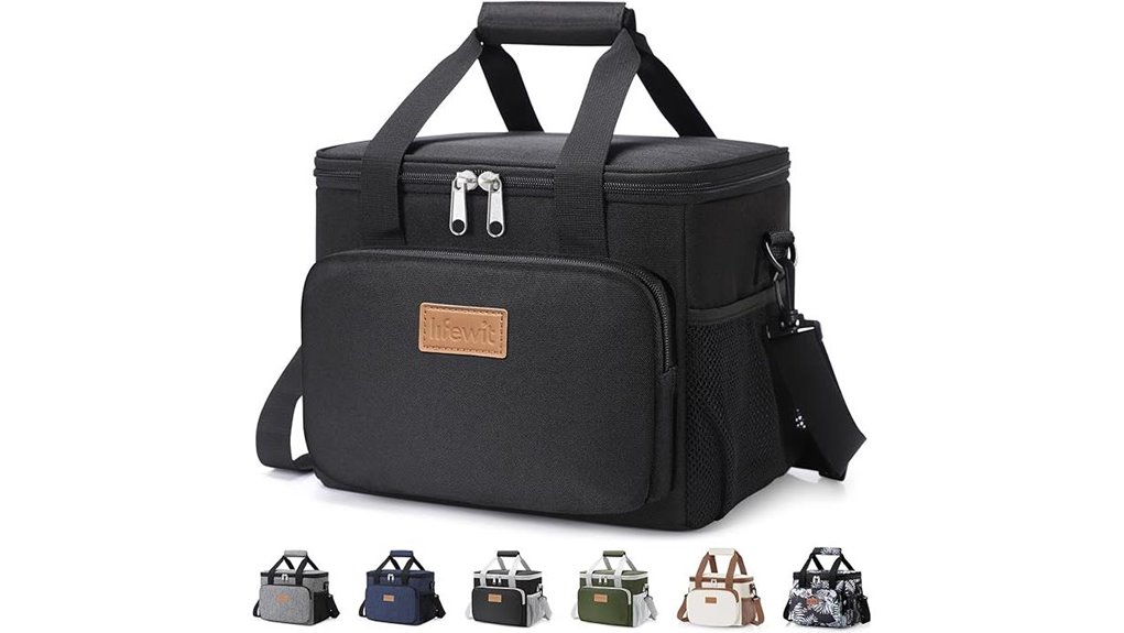 insulated lunch bag black