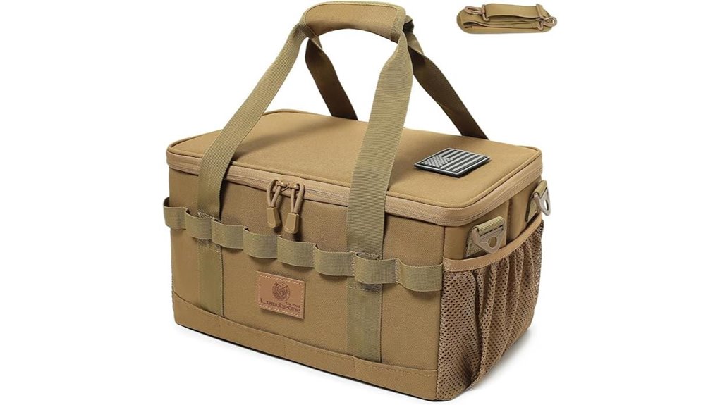 khaki tactical camping bag