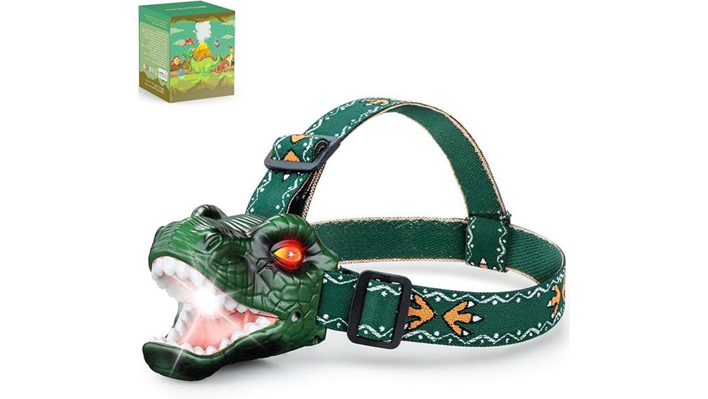 kids led dinosaur headlamp