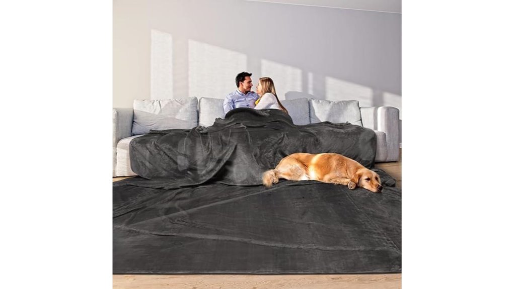 large dark grey blanket