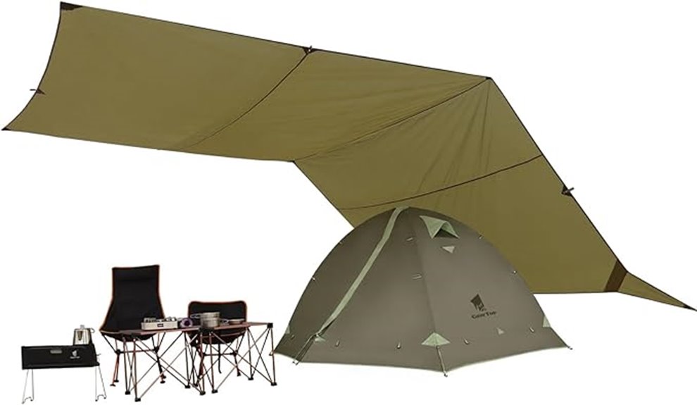 large outdoor camping tarp