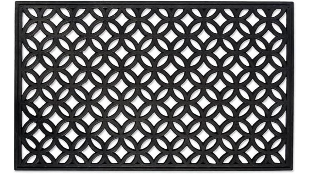 lattice design rubber doormat