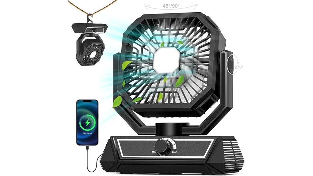 led lantern cooling fan