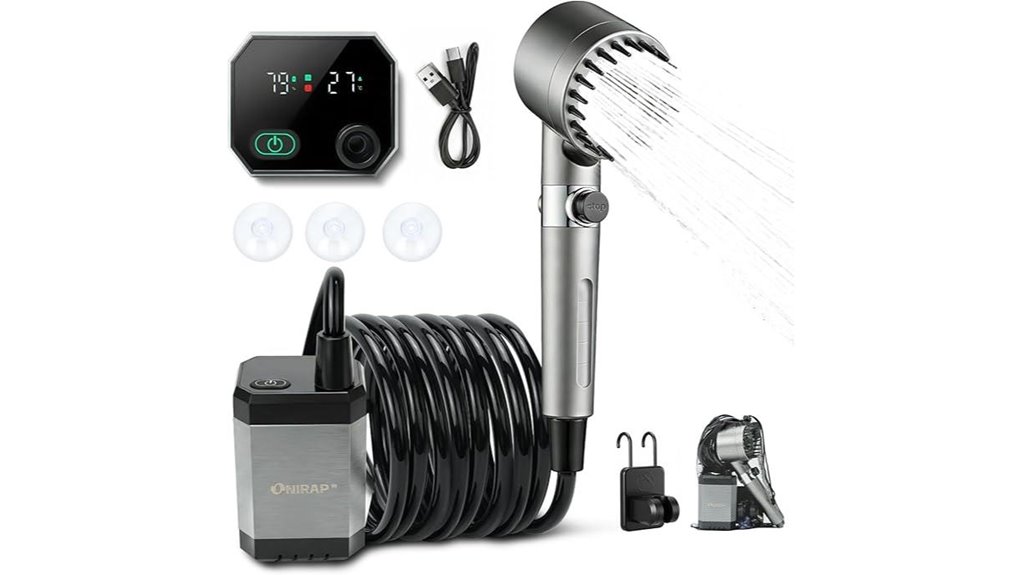led shower with modes