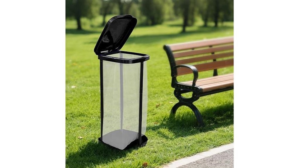 lid equipped portable trash can