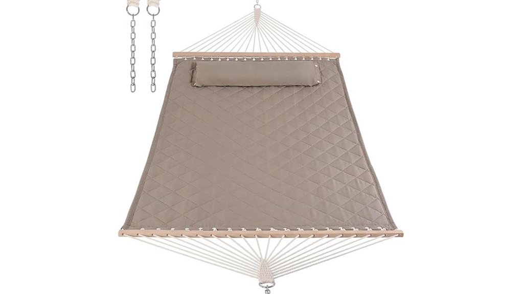 light brown double hammock