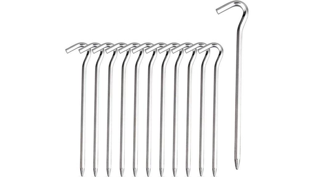 lightweight metal camping stakes