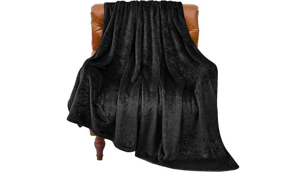 luxury plush black blanket