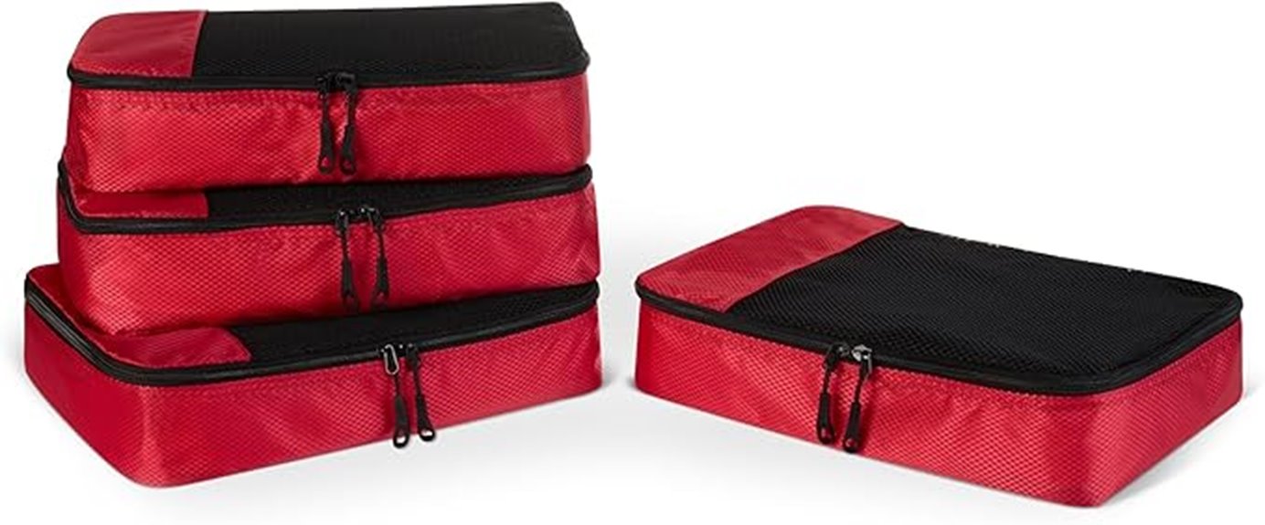 medium red packing cubes