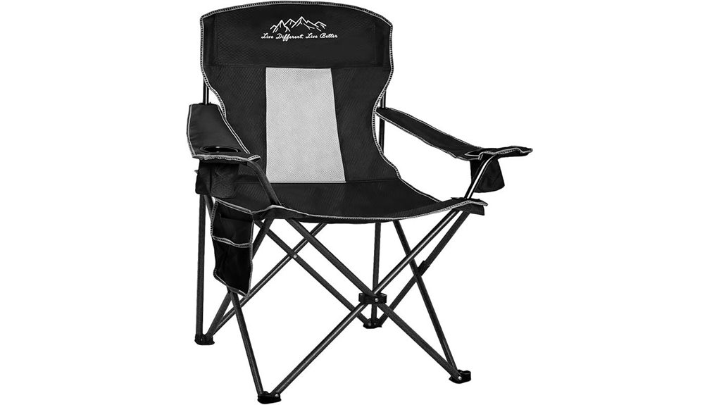 mesh back camping chair