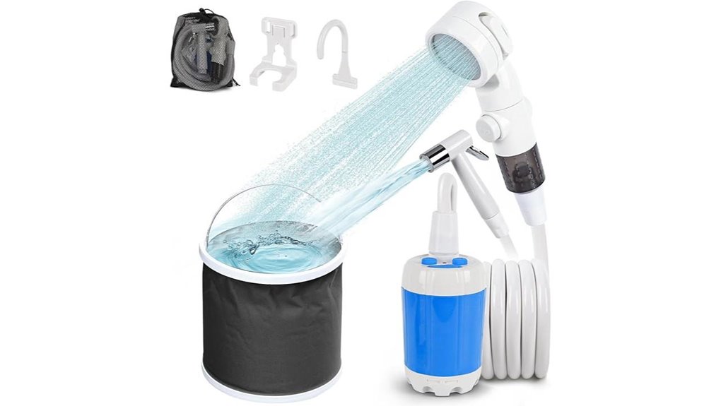 mobile outdoor shower system