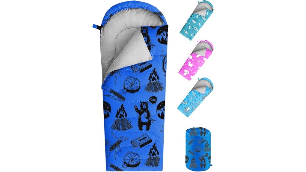 mummy style kids sleeping bag