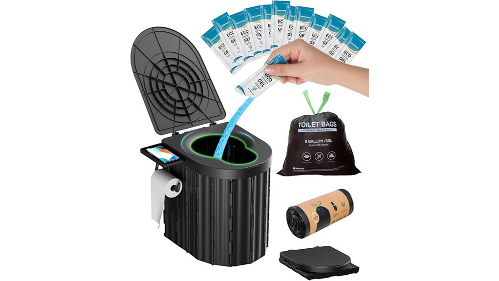 odorless portable camping toilet