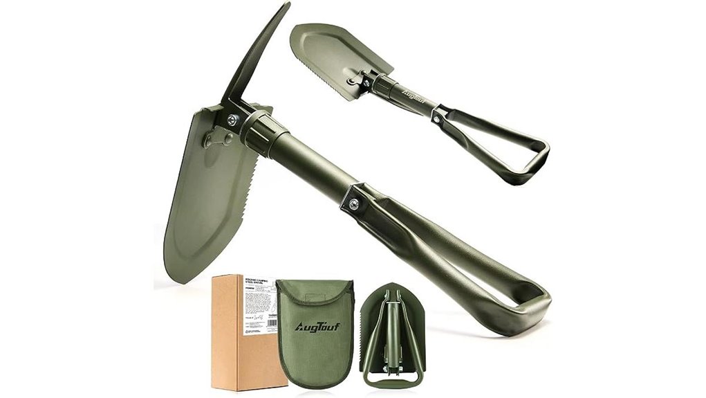 olive military camping shovel