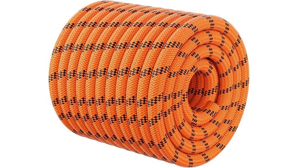 orange arborist rigging rope
