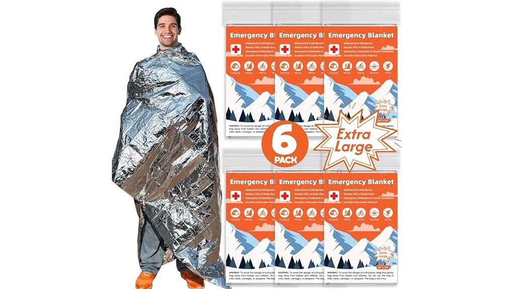 outdoor survival thermal blankets