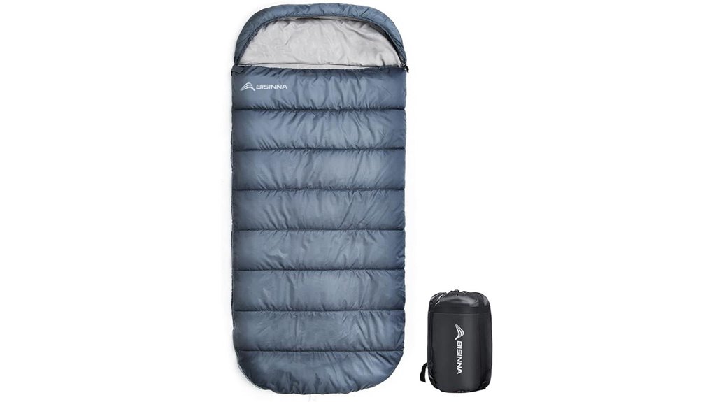 oversized sleeping bag comfort