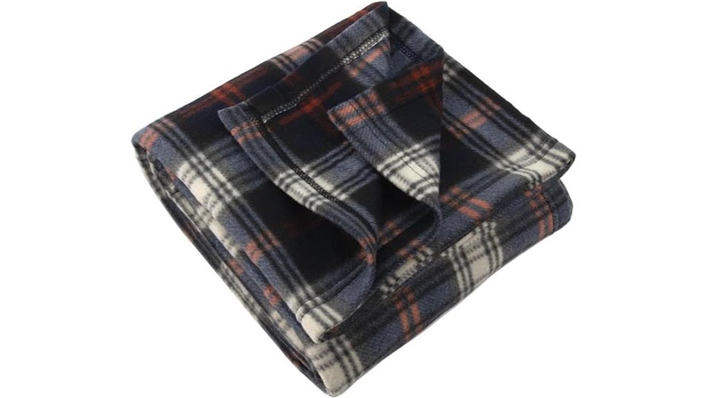 plaid fleece throw blanket