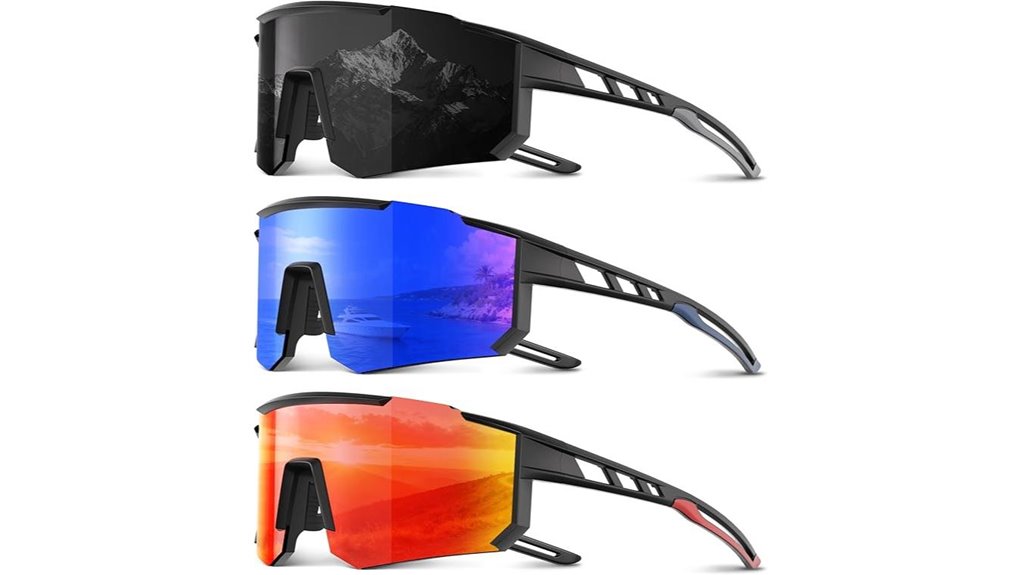 polarized sports sunglasses set
