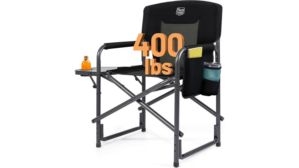portable aluminum camping chair