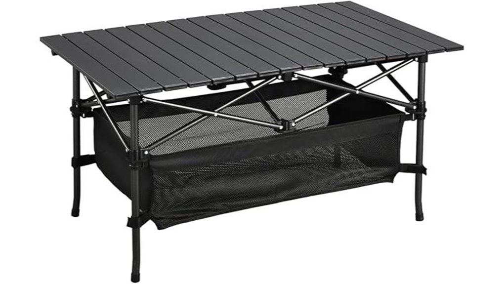 portable aluminum camping table