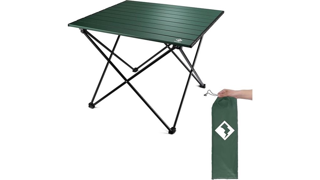 portable aluminum camping table