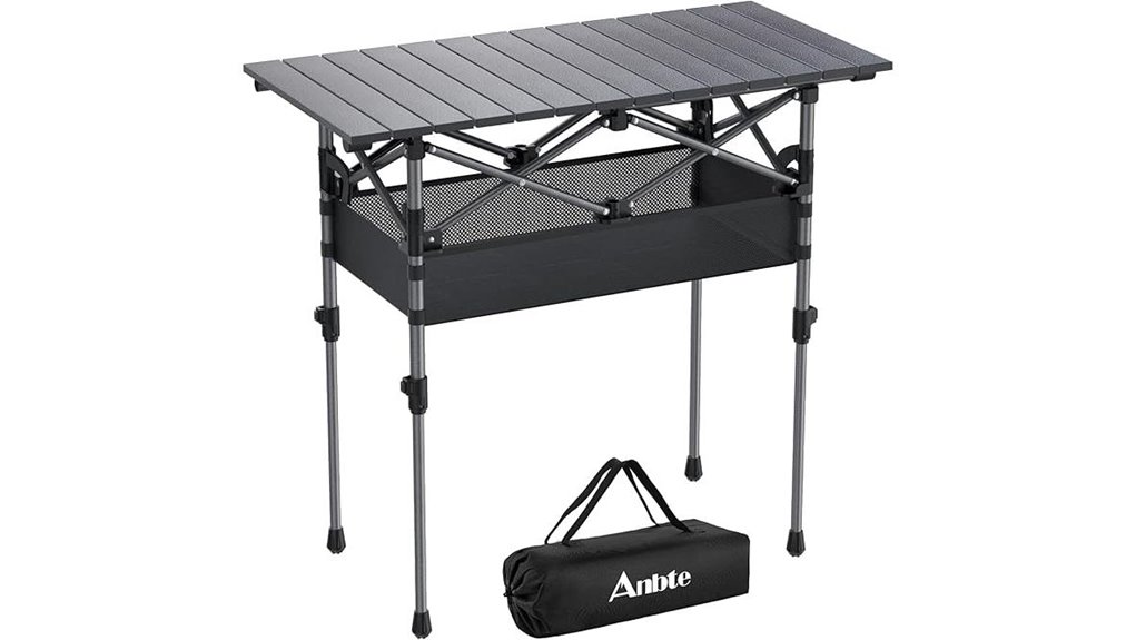 portable aluminum camping table