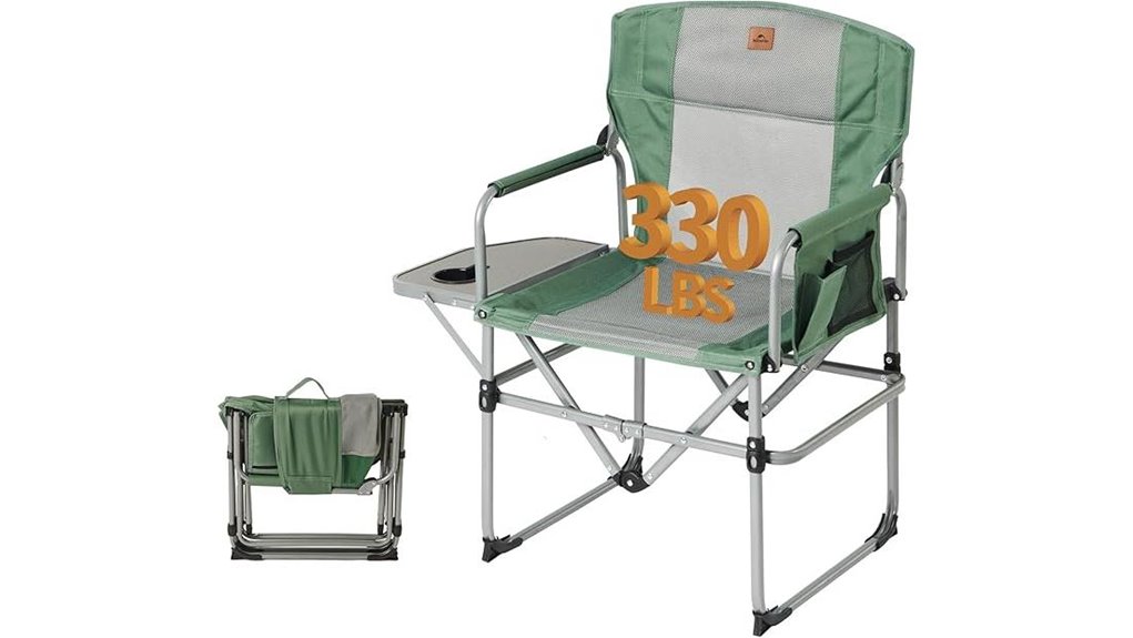 portable camping chair setup