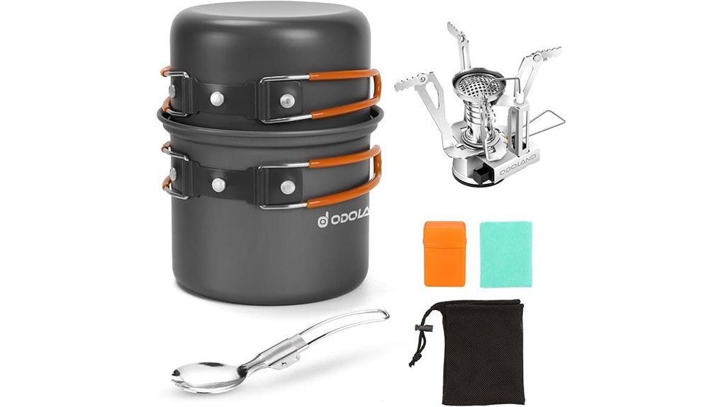 portable camping cooking set