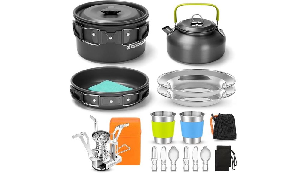 portable camping cookware set