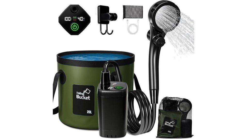 portable camping shower kit