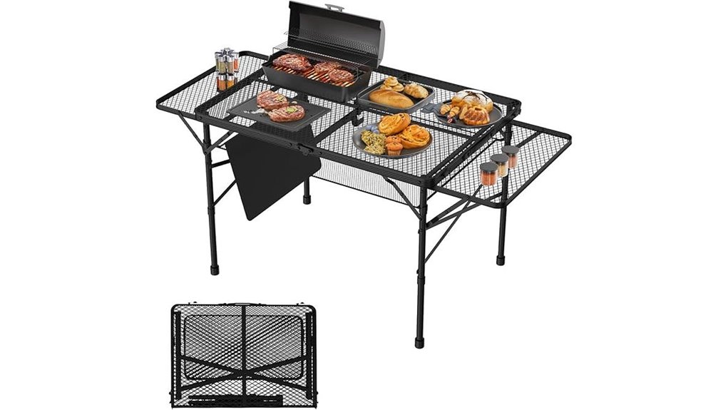 portable camping table set