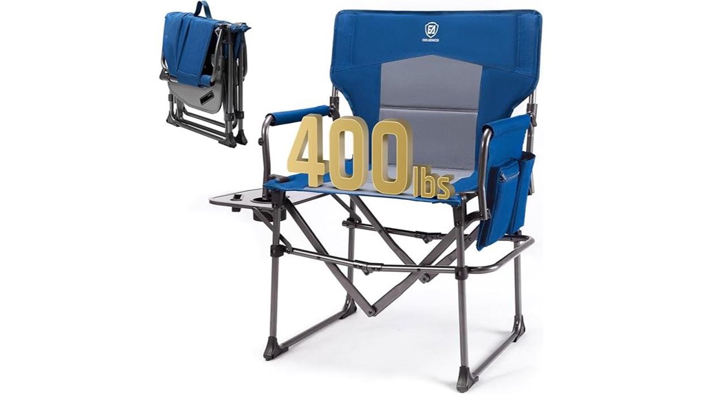 portable chair with table