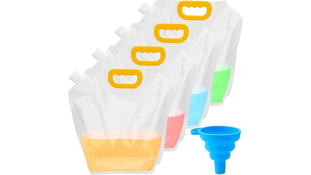 portable collapsible water bags
