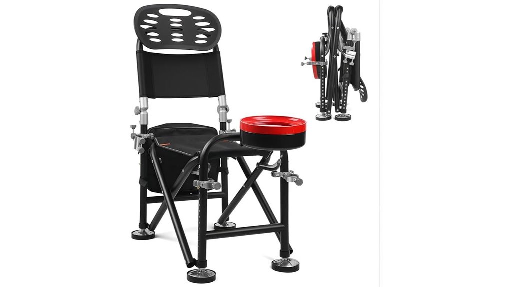 portable fishing chair setup