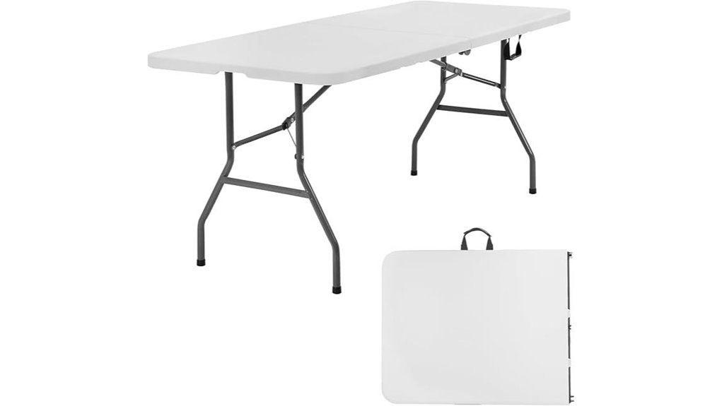 portable folding table with handle