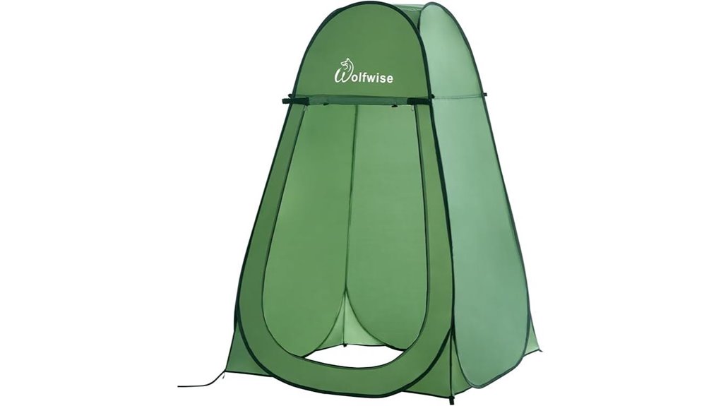portable green shower tent