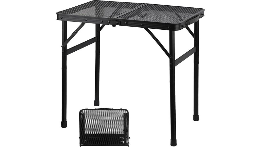 portable mesh camping table