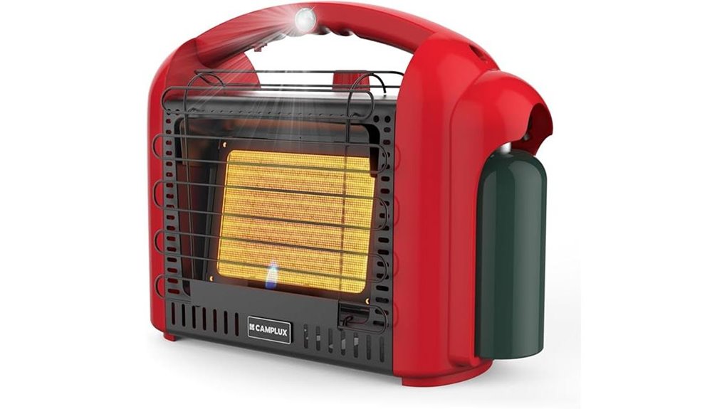 portable propane heater red