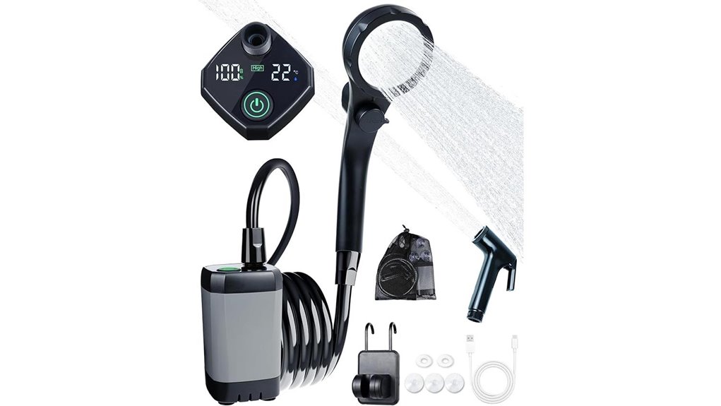 portable rechargeable camping shower