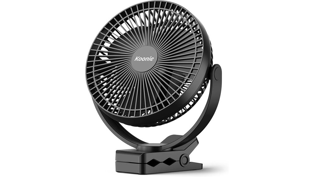 portable rechargeable clip on fan
