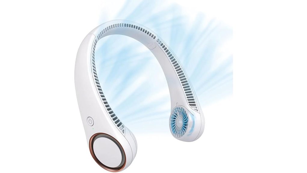 portable rechargeable neck fan