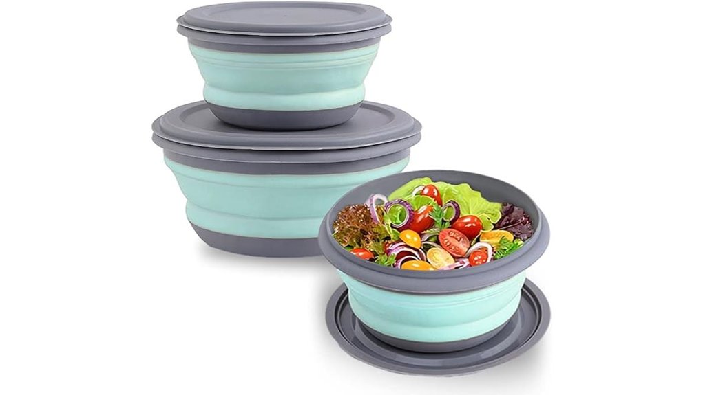 portable silicone camping bowls