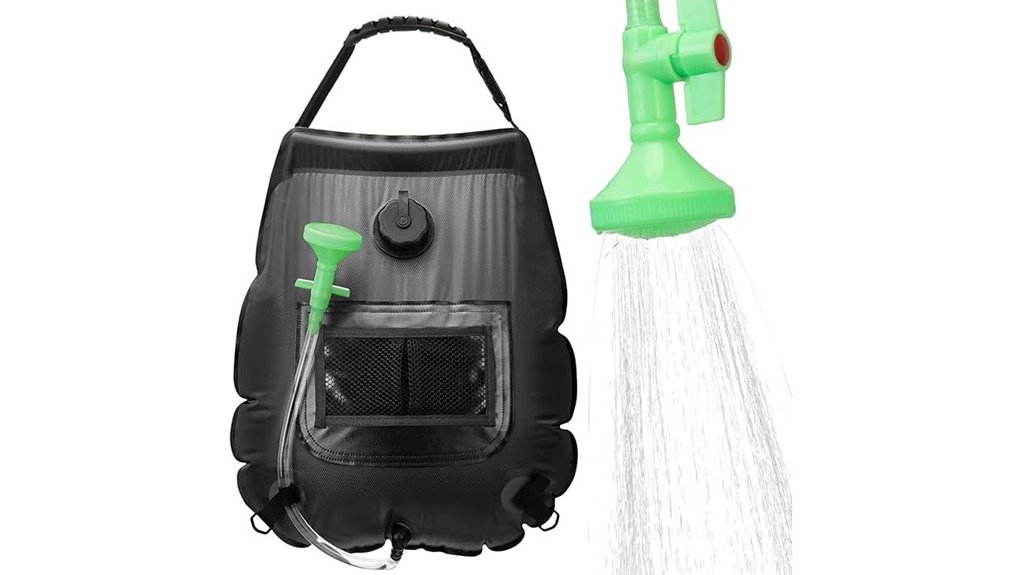 portable solar shower bag
