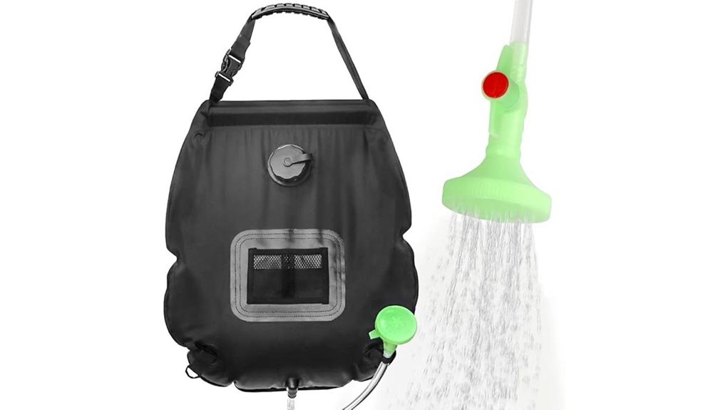 portable solar shower bag
